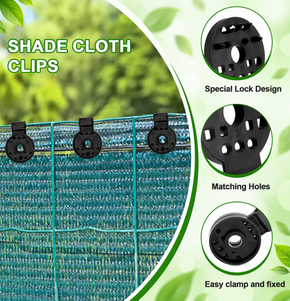 🔒20 Pcs Outdoor heavy-duty universal sunshade clips - securely hold mesh sunshade sails, tarpaulins, and awnings