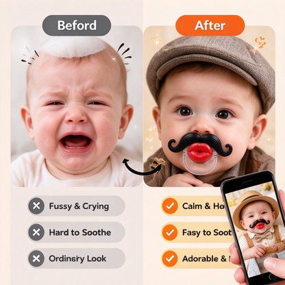 Funny Mustache Baby Pacifier