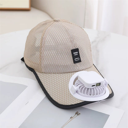 🔥Hot Sale - 50% OFF🔥Breathable Baseball Cap with Solar Fan