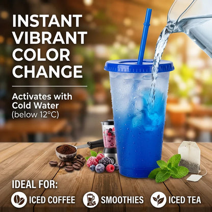 💥Summer temperature-regulating large-capacity color-changing cup when cooled