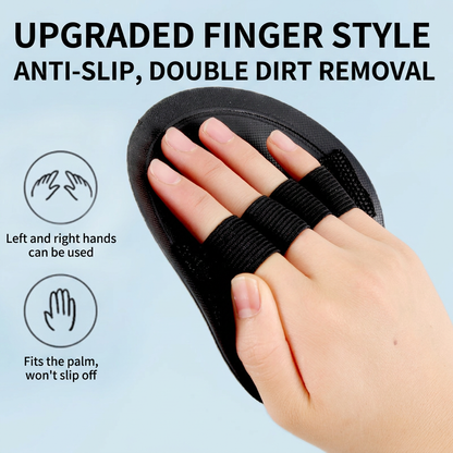 🧼Finger-sized rubber painless round bath towel