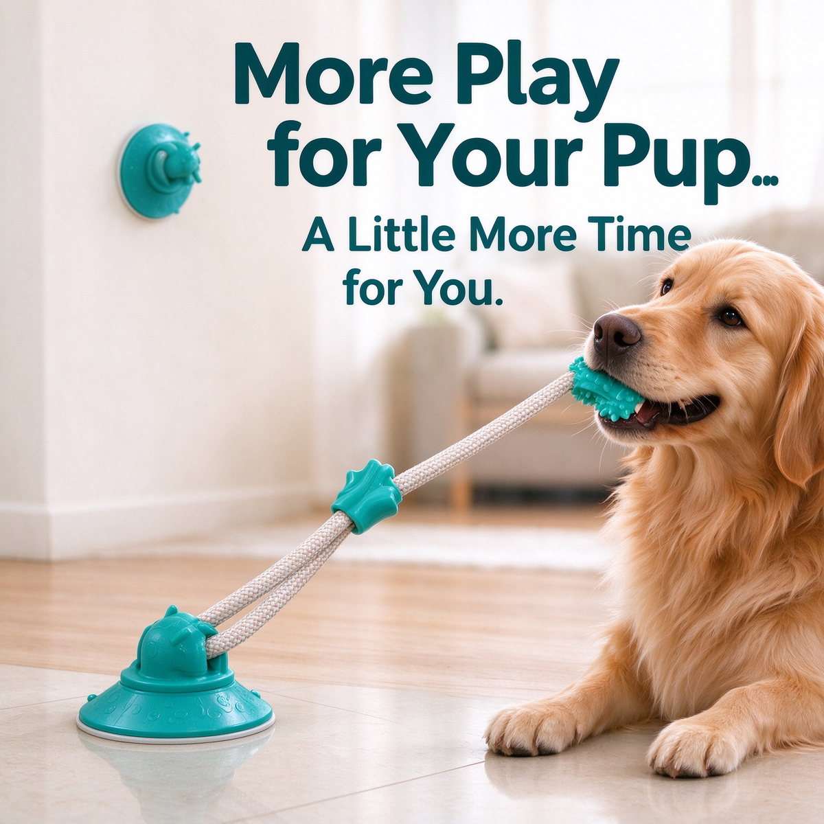 Dog Suction Cup Tug-of-war Teething Toy