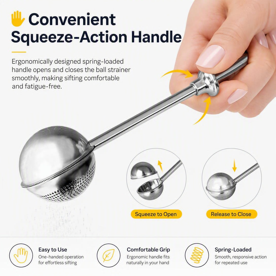✨Stainless Steel Long Handle Flour & Sugar Baking Sieve