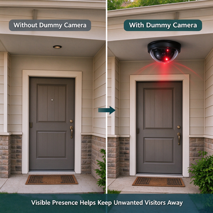Fake Dome Security Camera with Red LED