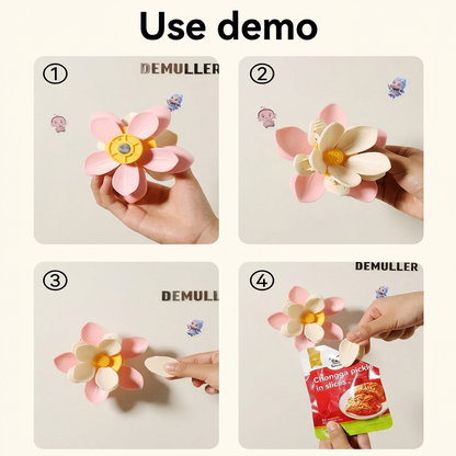 🌸Lotus Flower Refrigerator Magnet Snack Clip