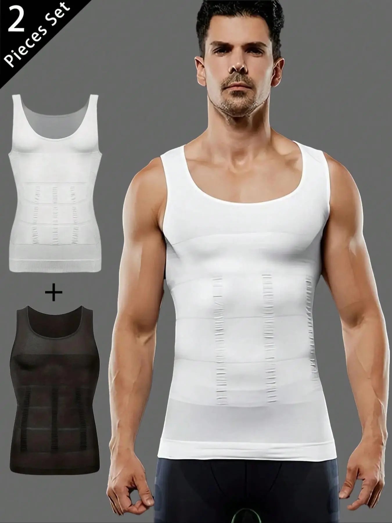 🔥Hot Sale 49% off🌟💪 Men Seamless Compression Tank Top Slim Fit Body