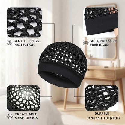 🧢Elastic wide-brimmed hairnet cap - soft and protective