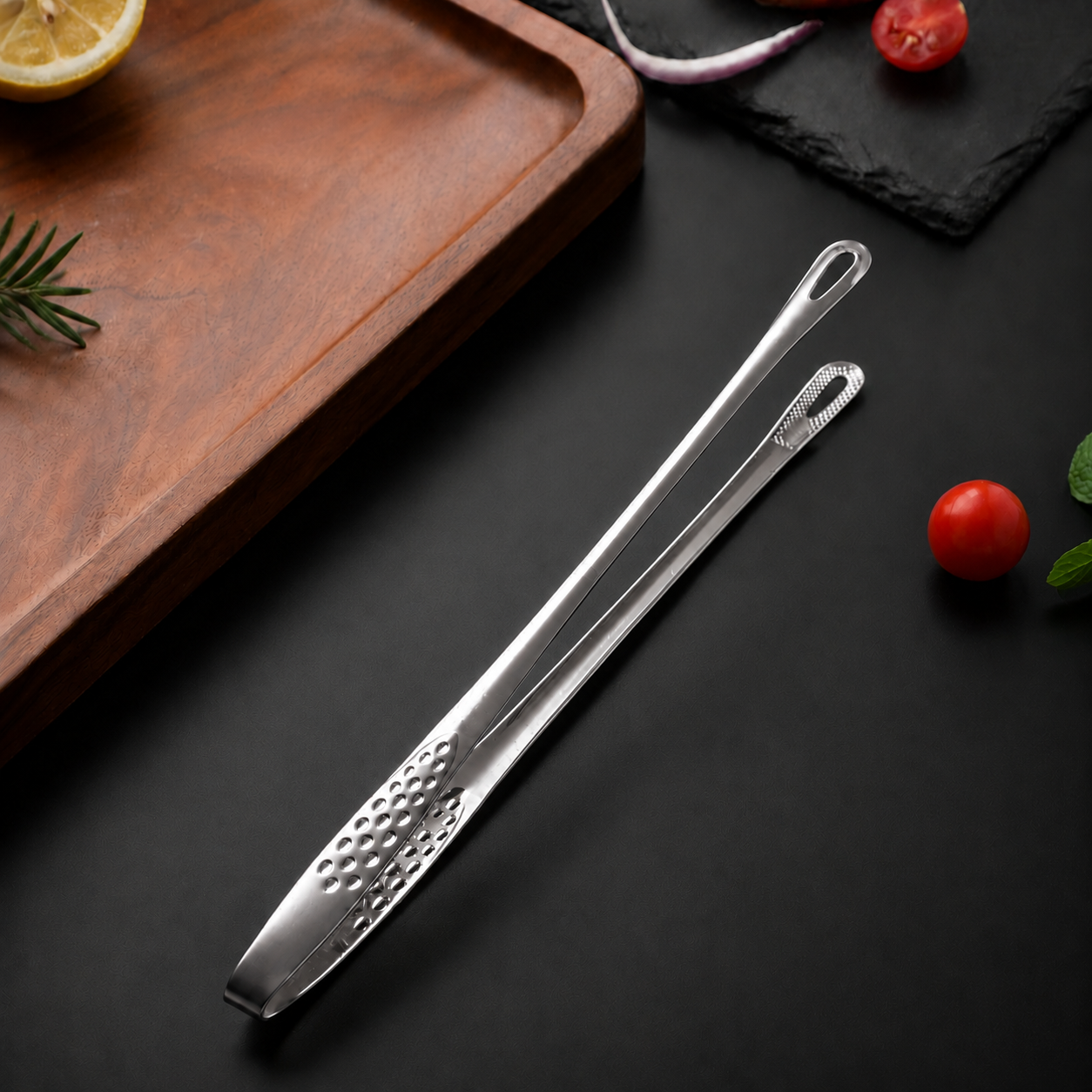 Large Silver Barbecue Tongs(11.02In/28cm)