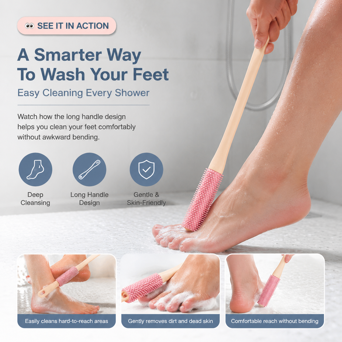 Soft Rubber Foot Brush