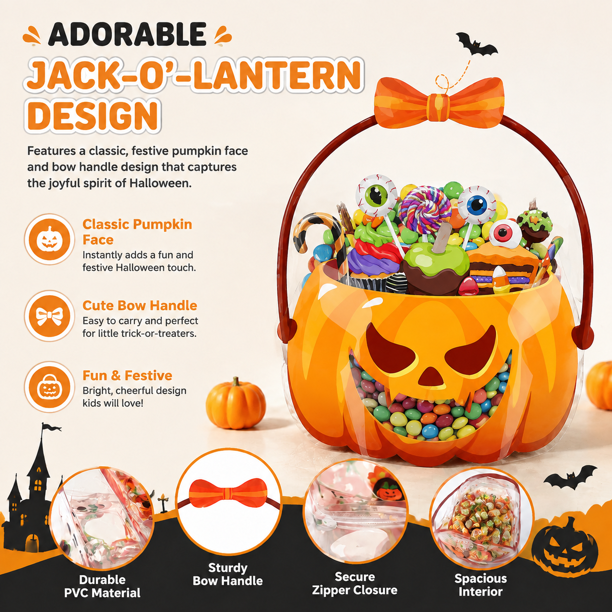 🍬Halloween Pumpkin Pot Candy Bag