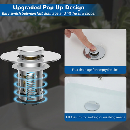 🔧Upgraded bathroom sink drain filter bathroom accessory set