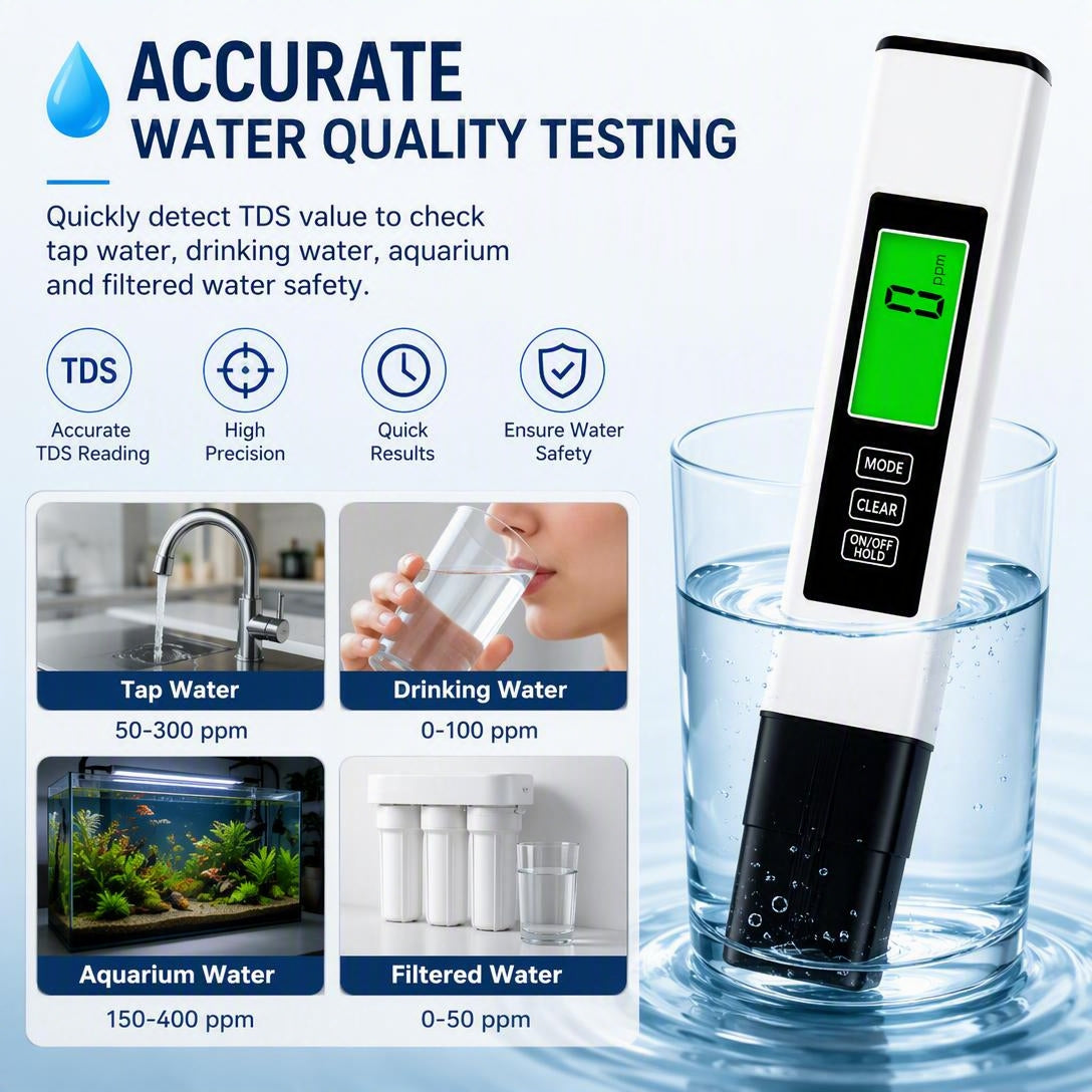 💧Portable conductivity water quality test pen