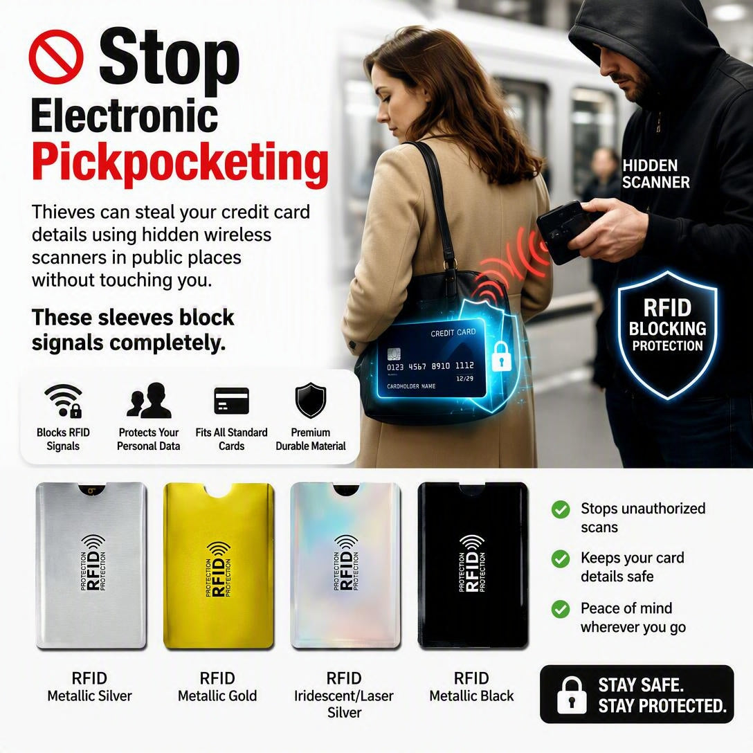 💥Anti-scan RFID shielding card sleeve