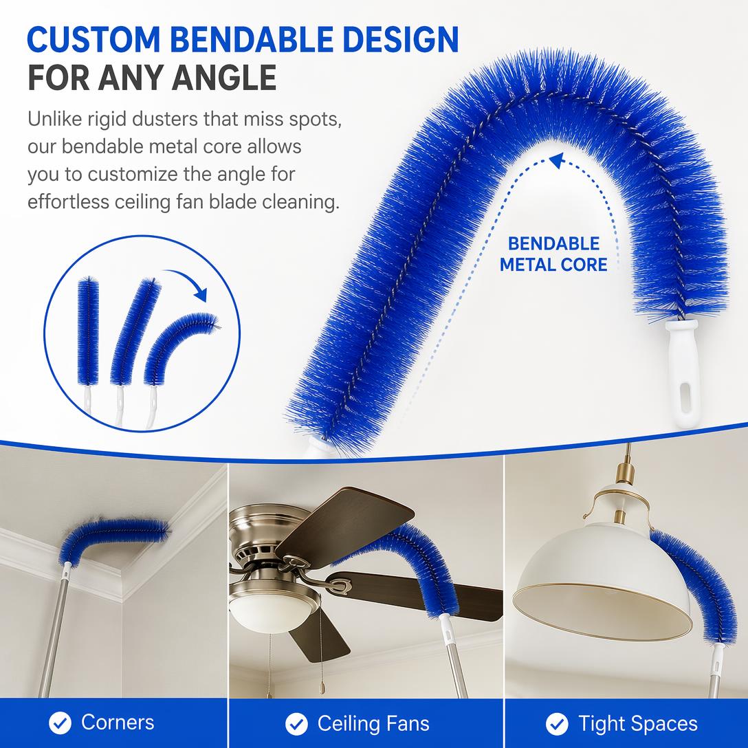 🧹Bendable Flexible Microfiber Fan Cleaning Duster Dust Remover
