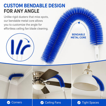 🧹Bendable Flexible Microfiber Fan Cleaning Duster Dust Remover
