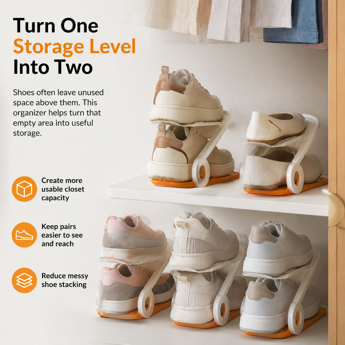 Foldable Space-Saving Shoe Organizer
