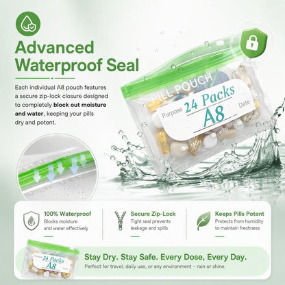💊Reusable waterproof travel medicine bag set