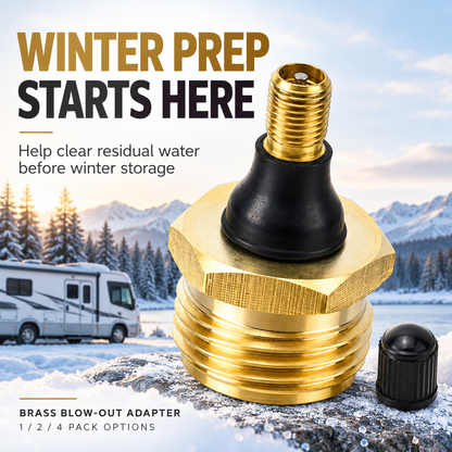 🔩Brass RV Drain Plug – with Drain Valve, for Use with Piping/Hose Lines, Home Care Supplies