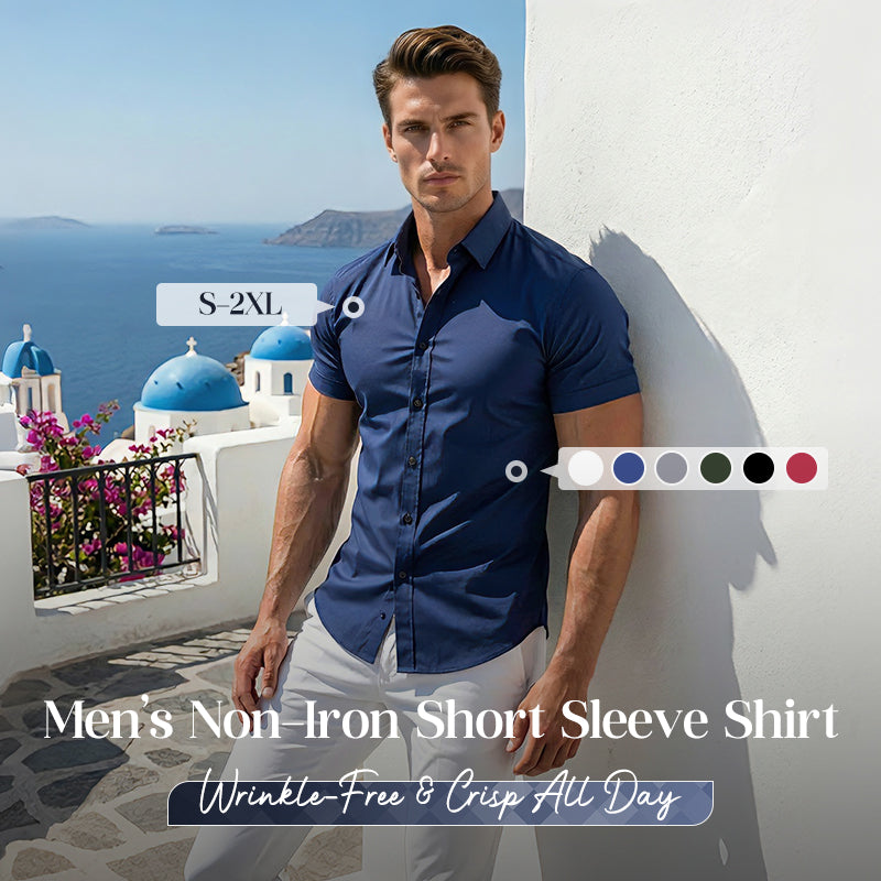 🔥Hot Sale 49% off🌟👔 Men's Non-Iron Shirts – Wrinkle-Free, Comfortable All Day & Perfect for Business or Casual 👕