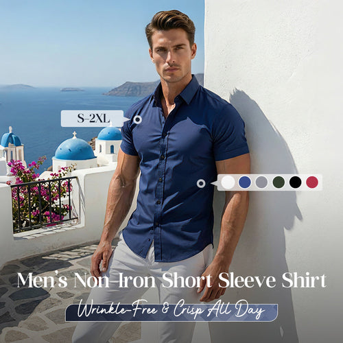 🔥Hot Sale 49% off🌟👔 Men's Non-Iron Shirts – Wrinkle-Free, Comfortable All Day & Perfect for Business or Casual 👕