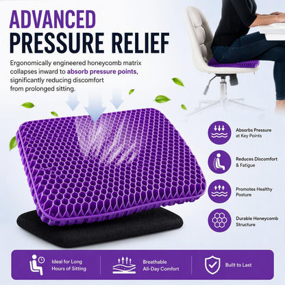 ❄️Breathable gel cooling seat cushion