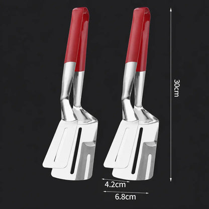 🍳 2-in-1 Stainless Steel Spatula Tongs | Flip, Grip & Serve with Ease