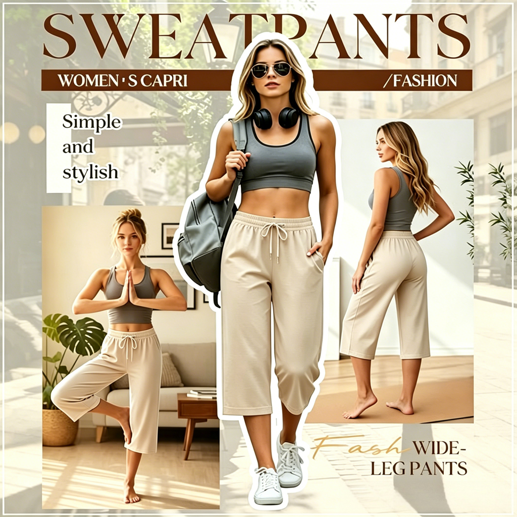 👖 Women's Casual Cotton Linen Capris