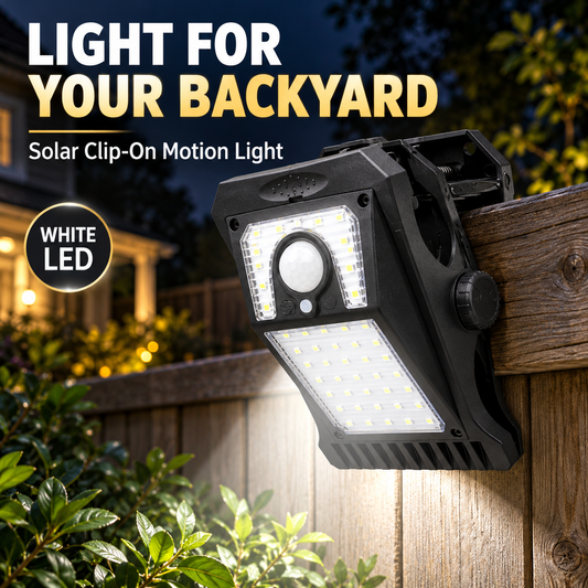 Solar-Powered Clip-On Motion Sensor Light
