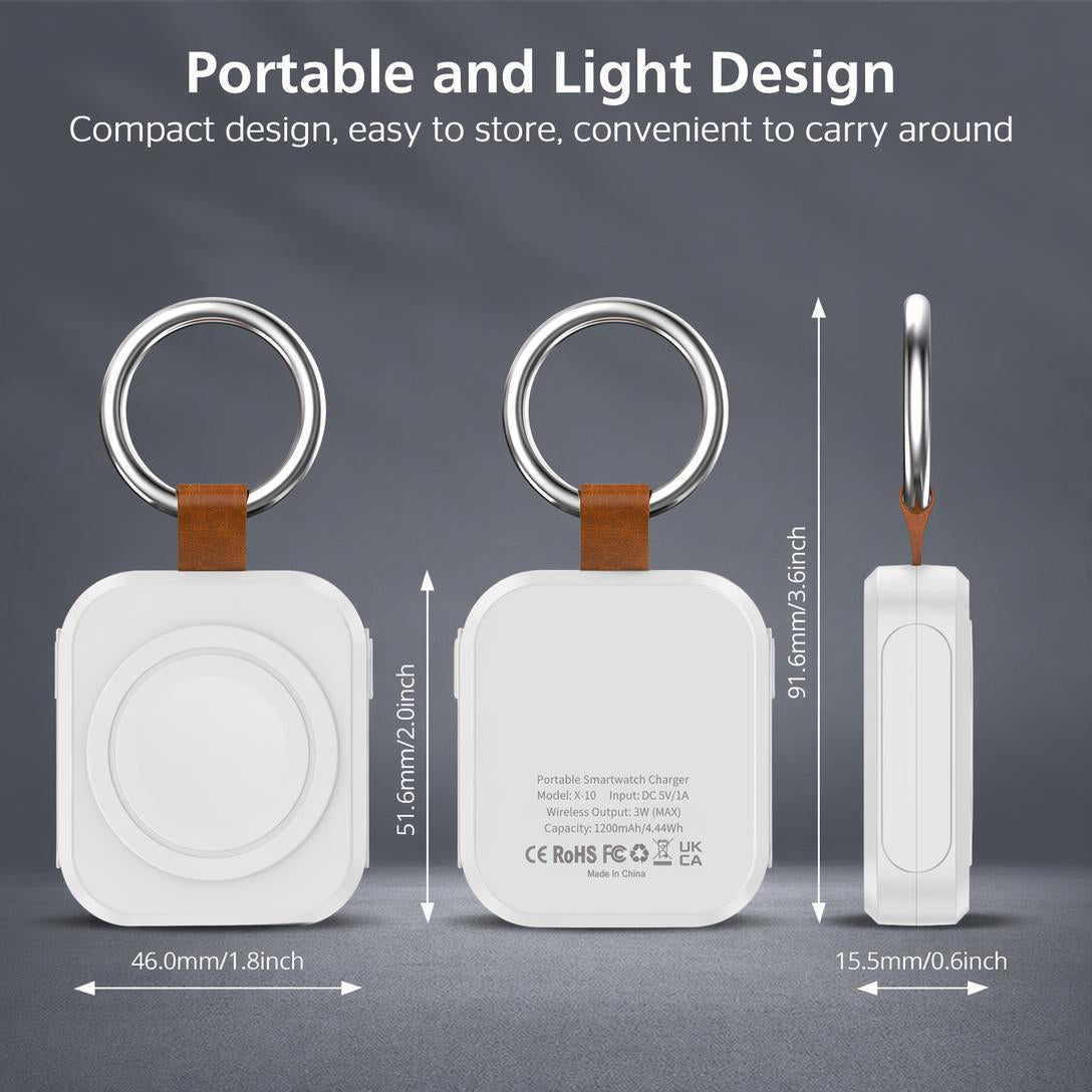 ⚡⌚1200mA Portable Magnetic Watch Wireless Charger