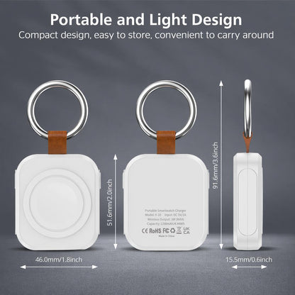 ⚡⌚1200mA Portable Magnetic Watch Wireless Charger