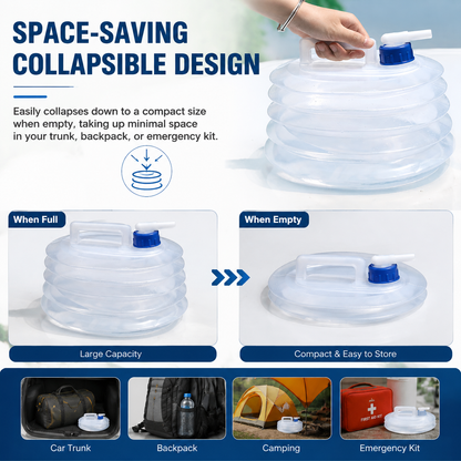 ⛺Foldable outdoor vehicle water container