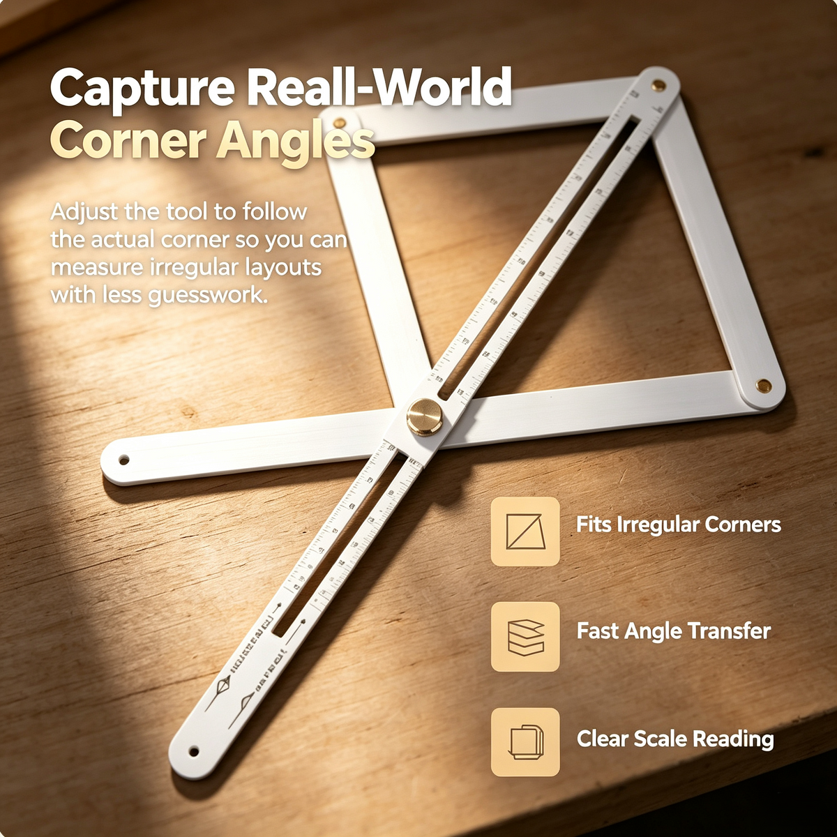 Adjustable Corner Angle Finder & Measuring Tool