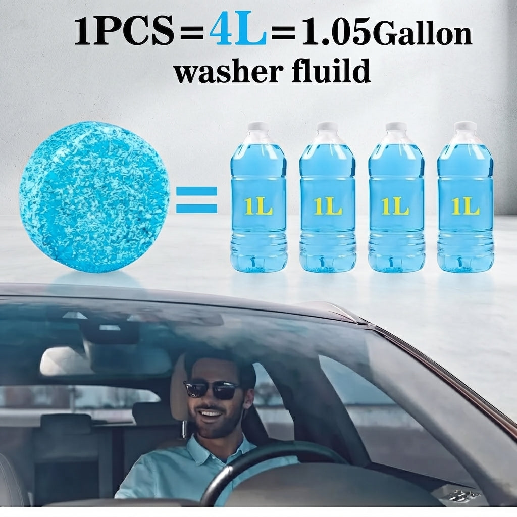 🛡️50-tablet pack of concentrated windshield washer fluid tablets