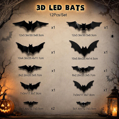 🦇💡3D Bat Light LED Decoration