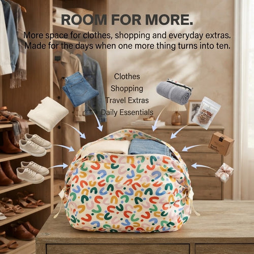 Large-Capacity Foldable Travel Tote