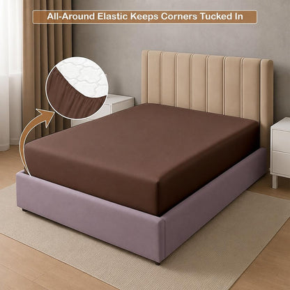 🛏️100% Egyptian cotton fitted sheet (fits 12-inch mattresses)