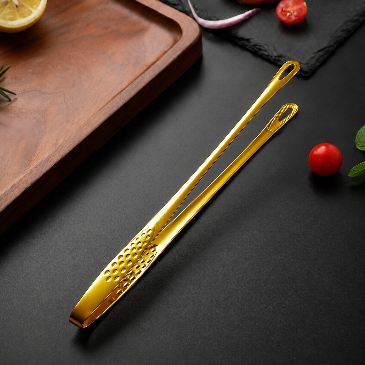 Large Gold Barbecue Tongs(11.02In/28cm)