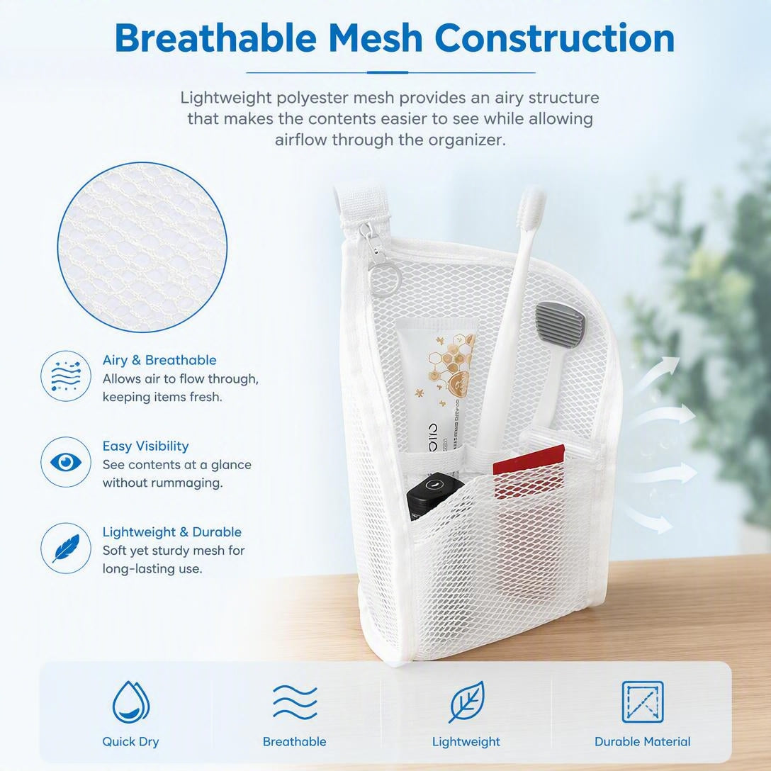 Portable Breathable Mesh Toiletry Bag