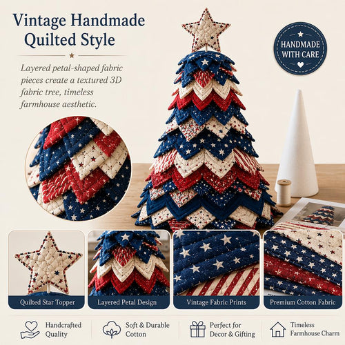 🎄American Christmas Tree Patchwork Kit