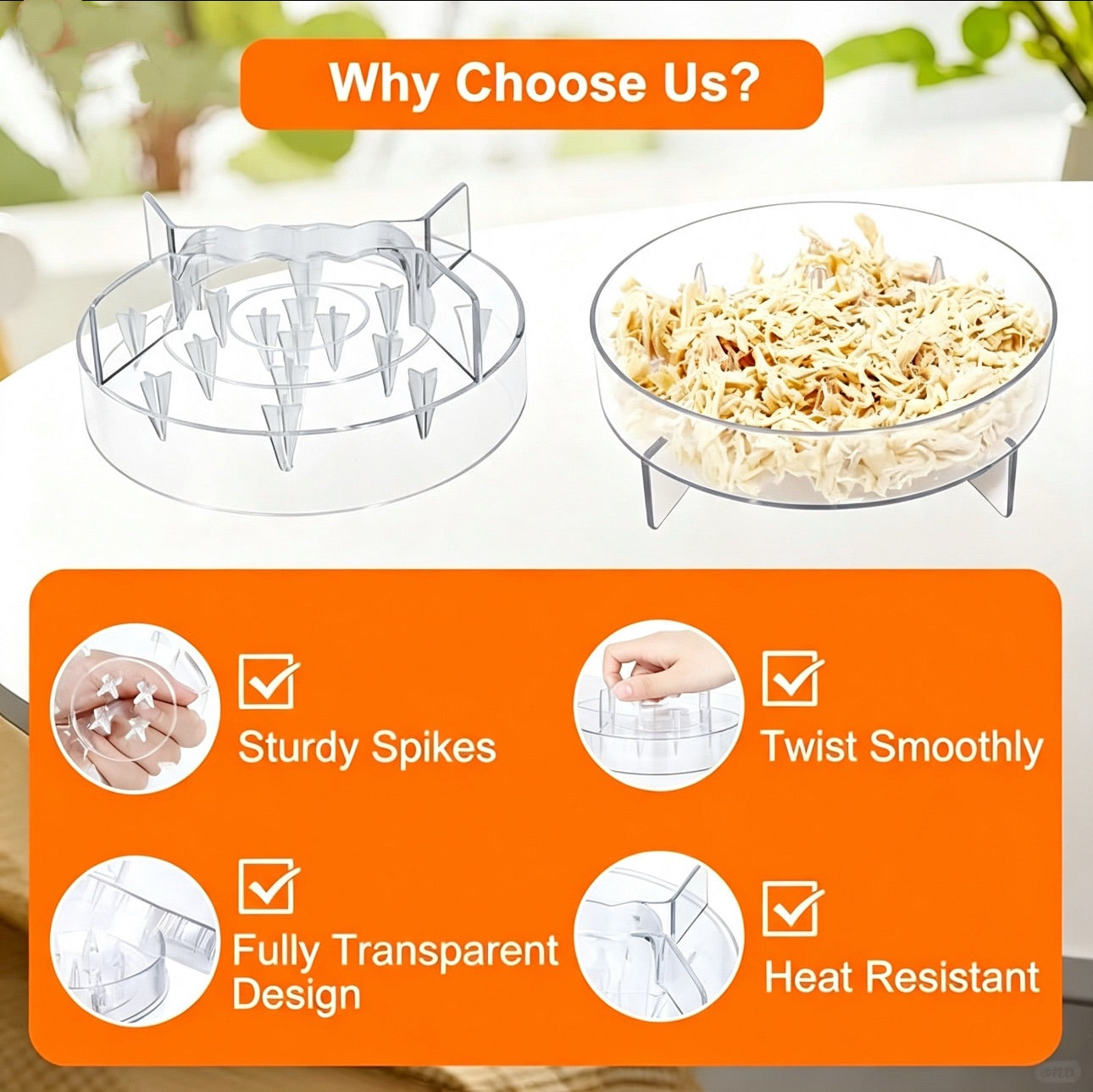 Manual Rotary Large-Capacity Chicken Breast Shredder