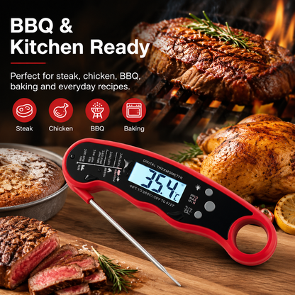 Foldable Multi-functional Thermometer With Arc-shaped Scale