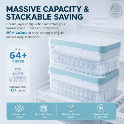 🧊Stackable ice cube tray set - with lid and storage box