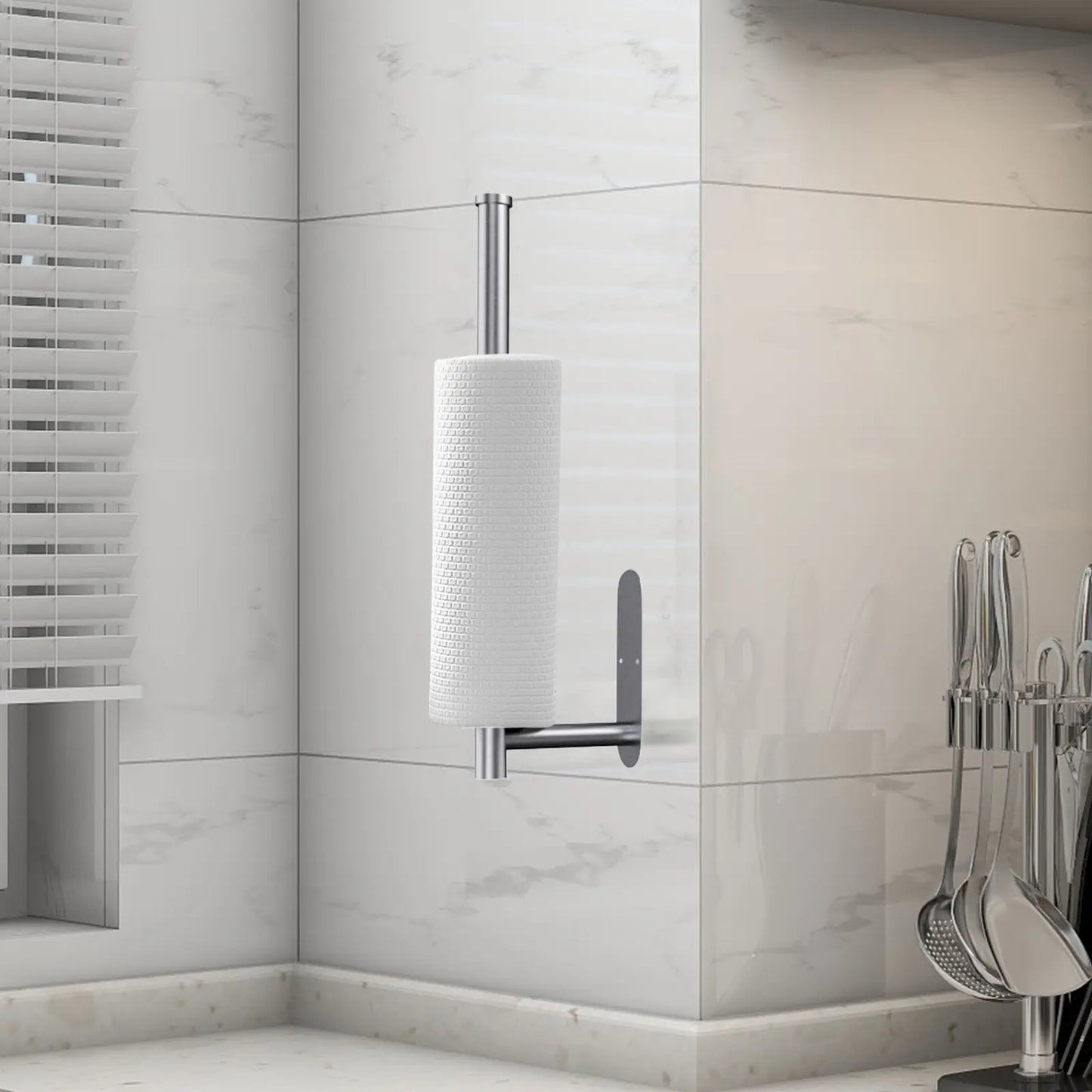 🔧SUS304 stainless steel kitchen paper towel rack