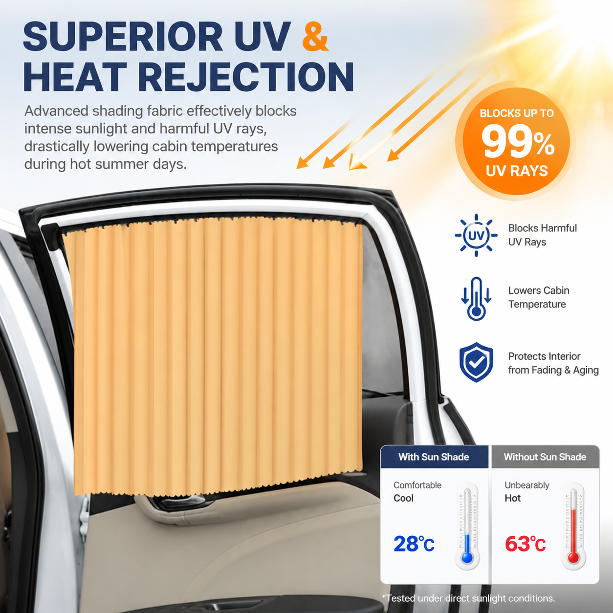🚗Magnetic car window sunshade