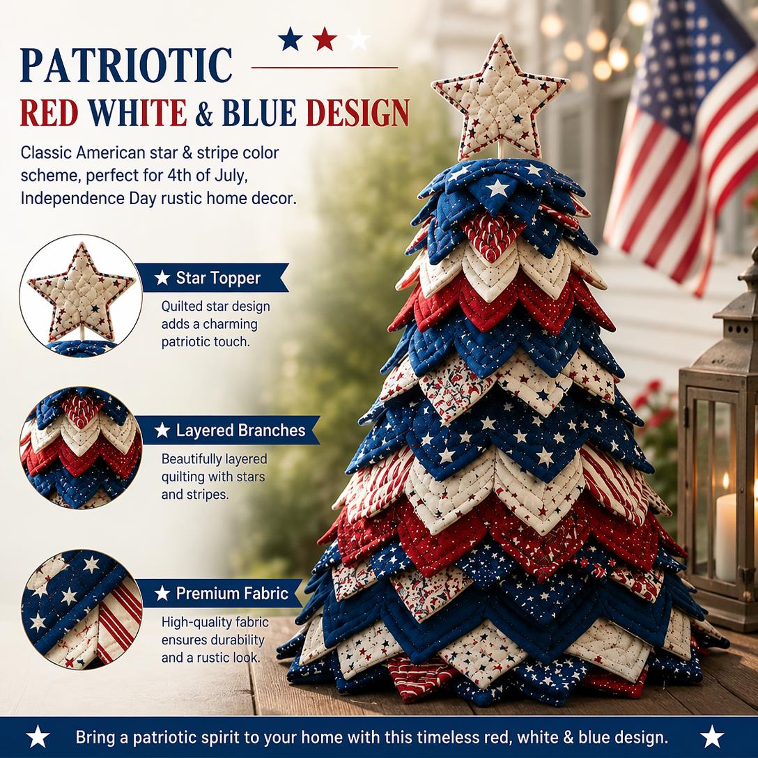 🎄American Christmas Tree Patchwork Kit