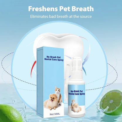🐾🦷 No-Brush Pet Dental Care Spray – Fresh Breath Made Easy 💧✨