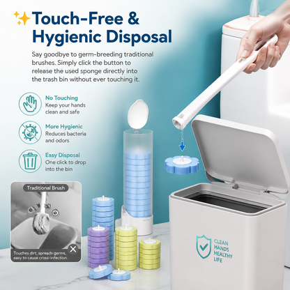 🧼Disposable toilet brush and brush holder set