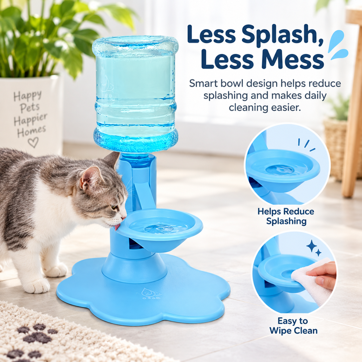 🐱Height-Adjustable Non-Electric Automatic Cat Water Fountain