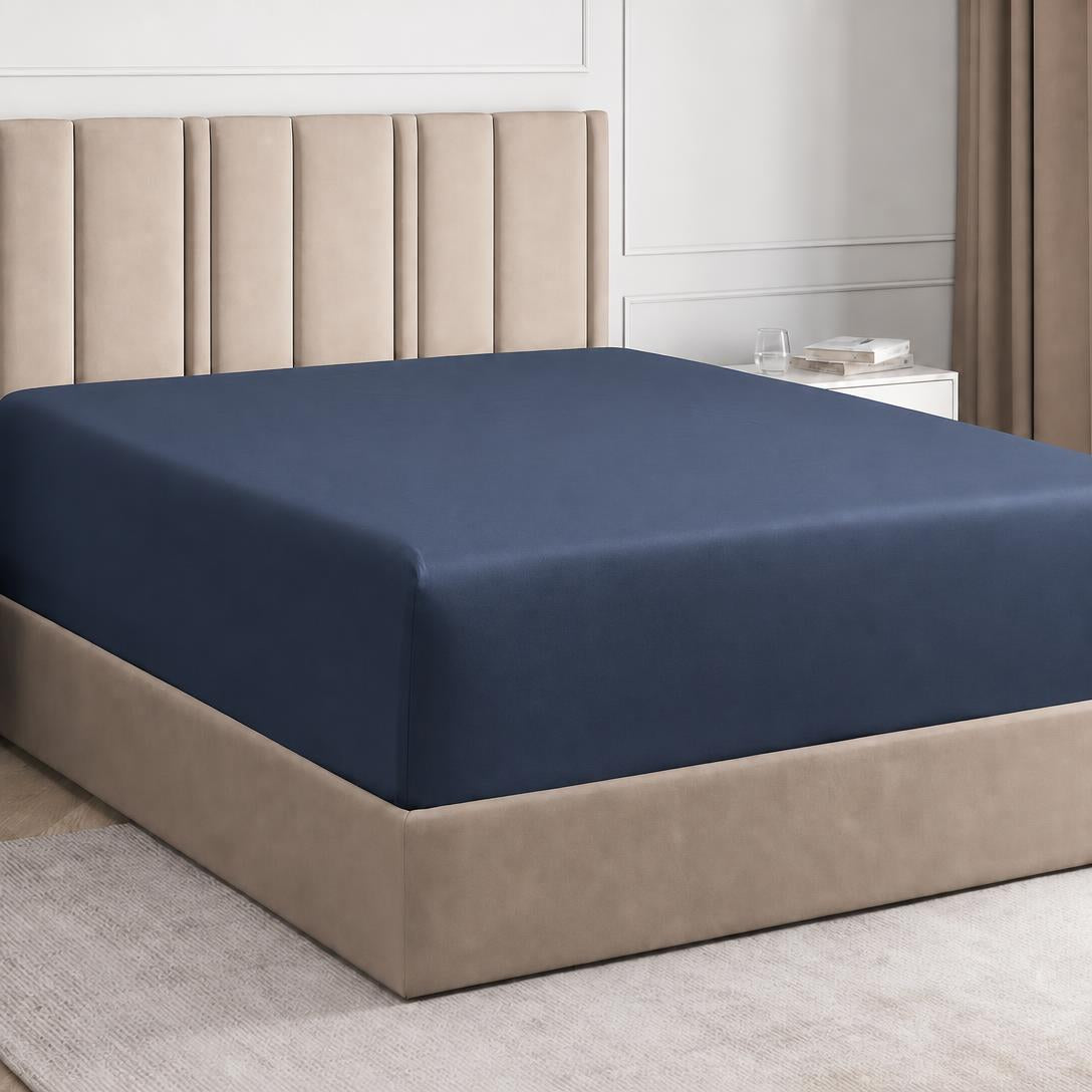 🛏️100% Egyptian cotton fitted sheet (fits 12-inch mattresses)