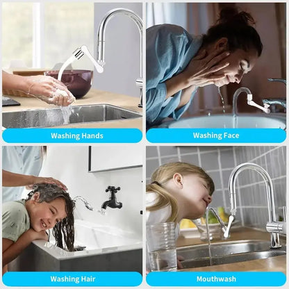 🦾🌊 Metal Faucet Extender with 1440° Rotation Brass Aerator